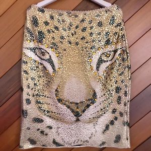 Only worn once tiger print skirt